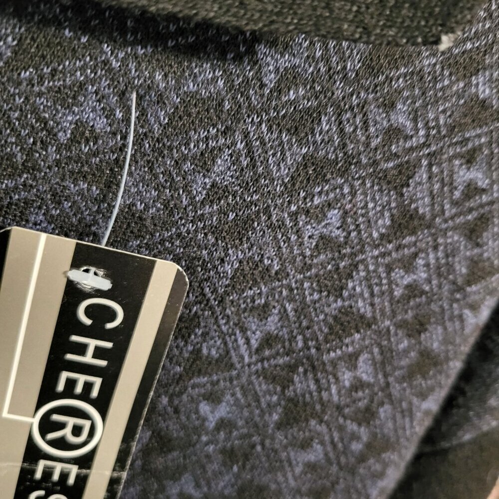 NWT MENS CHERESKIN BLACK & NAVY PULLOVER SWEATER SZ XL - Picture 3 of 5
